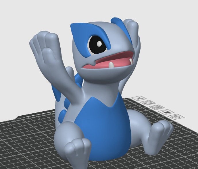 Cute Chibi Lugia Coloured 3D Printed Pokemon Statue Figure Figurine Model Deck Decoration