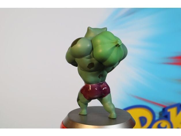 Ultra Swole Bulbasaur Pikachu Charmander Squirtle - Paint Your Own - Pokemon Statue Amiibo Figure