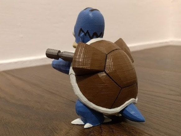 Homertoise Funny 3D Printed Blastoise Pokemon Simpsons Statue Figure Model Figurine Minature