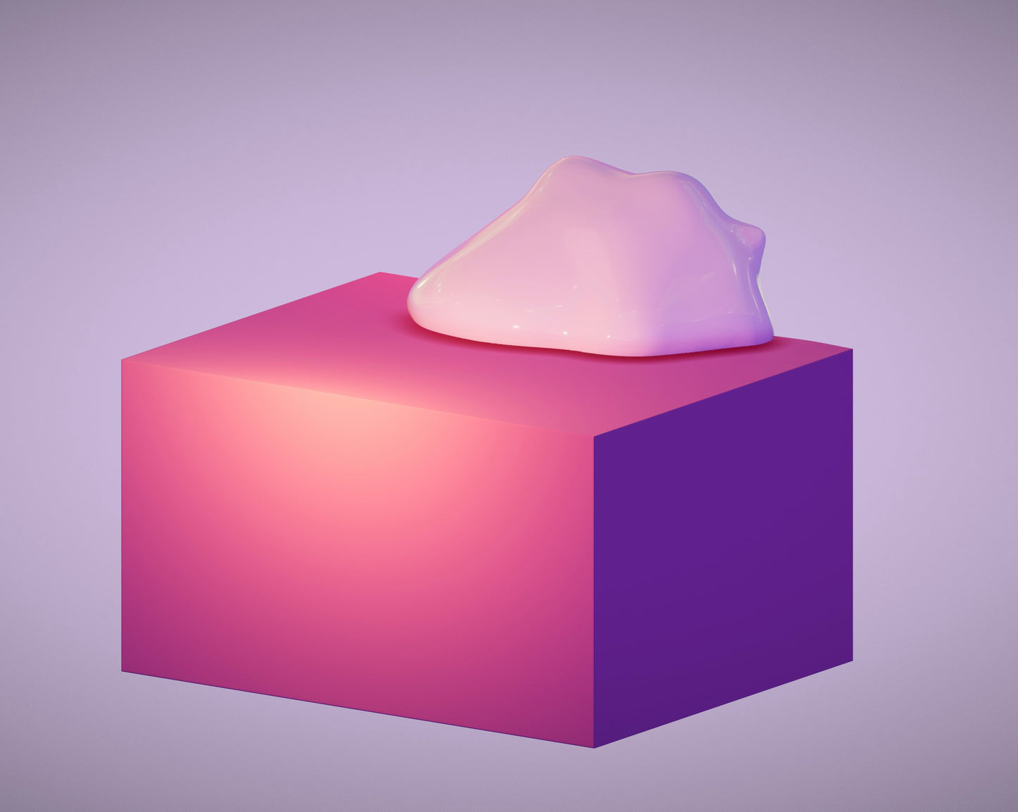 Melting Ditto Desk Decoration Colour 3D Printed Pokemon Statue Figure Model - Small Medium and Large Sizes - Pink or Shiny Blue