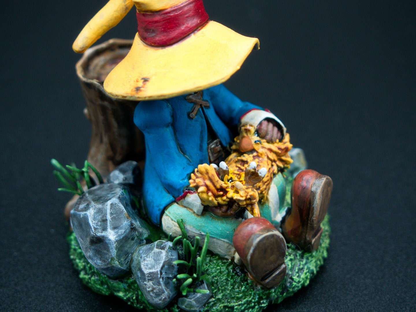 Vivi Ornitier holding a Chocobo Diorama - Paint Your Own - 3D Printed Statue Figure Model Kit