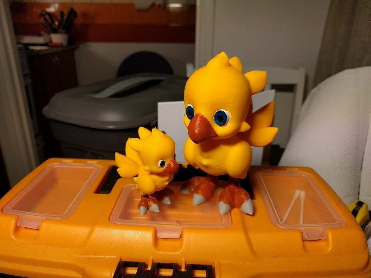 Chibi Chocobo Final Fantasy 14 3D Printed Statue Figure Model Figurine Minature