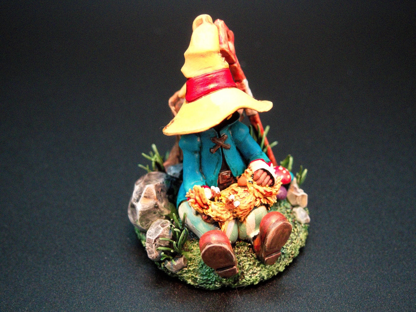 Vivi Ornitier holding a Chocobo Diorama - Paint Your Own - 3D Printed Statue Figure Model Kit
