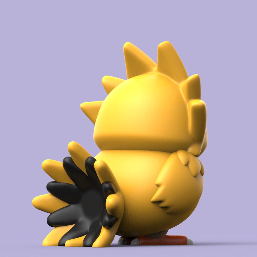 Chibi Legendary Birds Zapdos Moltres Articuno Pokemon 3D Printed Figures Sculpture Statue Figurine