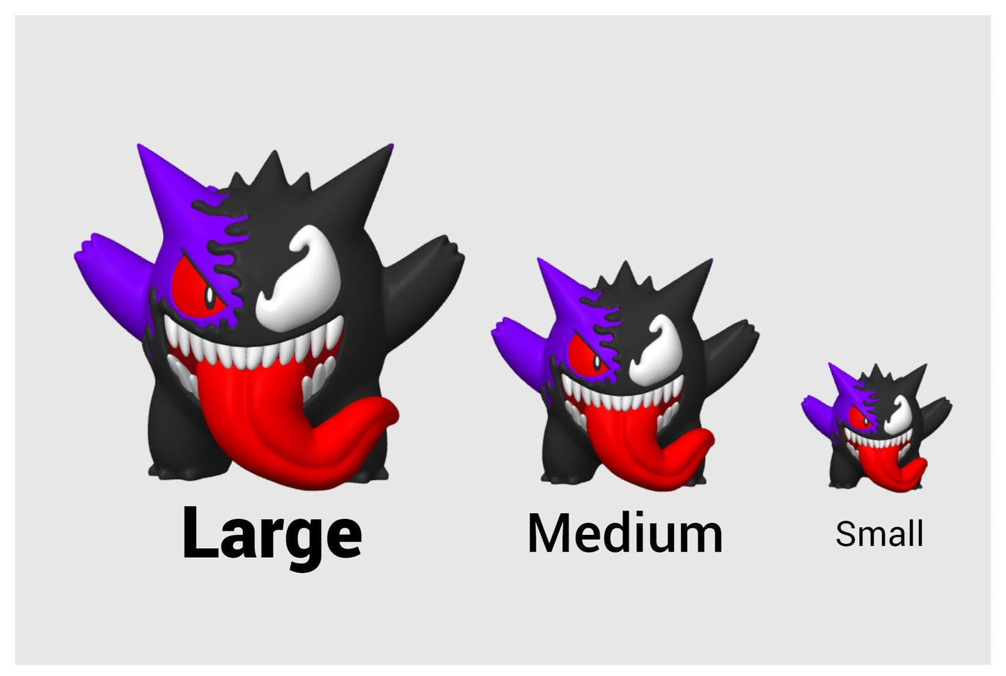 Venom Gengar Pokemon Figure 'Choose your Symbiote Colour' 3D Printed Statue Desk Decoration Figure