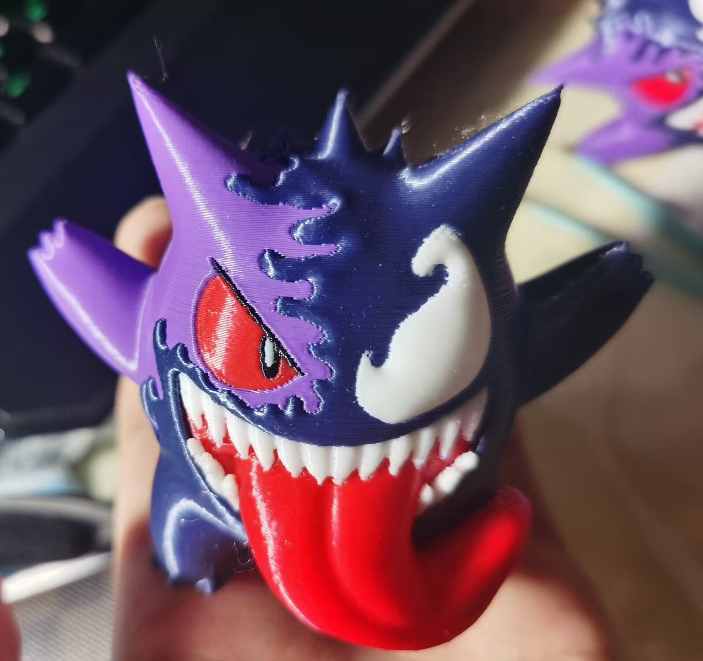 Venom Gengar Pokemon Figure 'Choose your Symbiote Colour' 3D Printed Statue Desk Decoration Figure