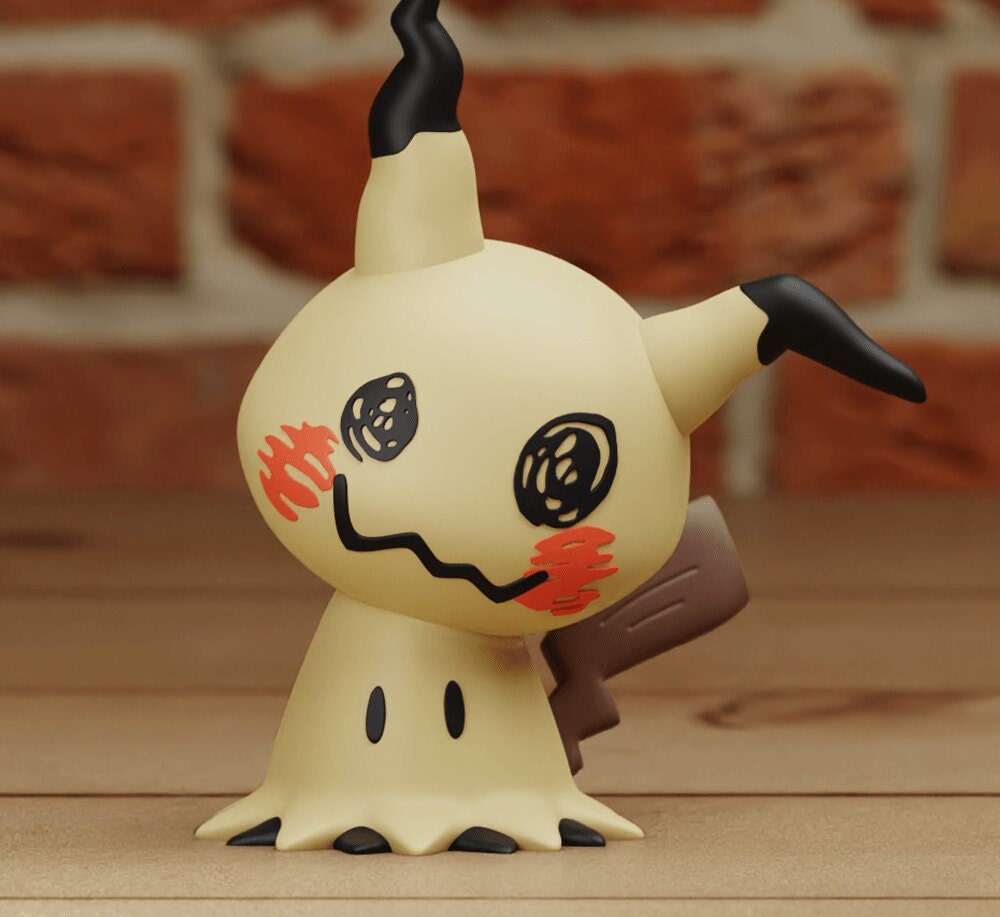Chibi Mimikyu Ghost Pokemon Statue Figure Colour 3D Printed Desk Decoration Model Geek