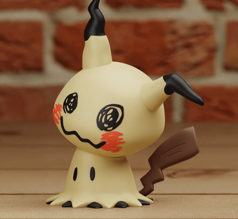 Chibi Mimikyu Ghost Pokemon Statue Figure Colour 3D Printed Desk Decoration Model Geek