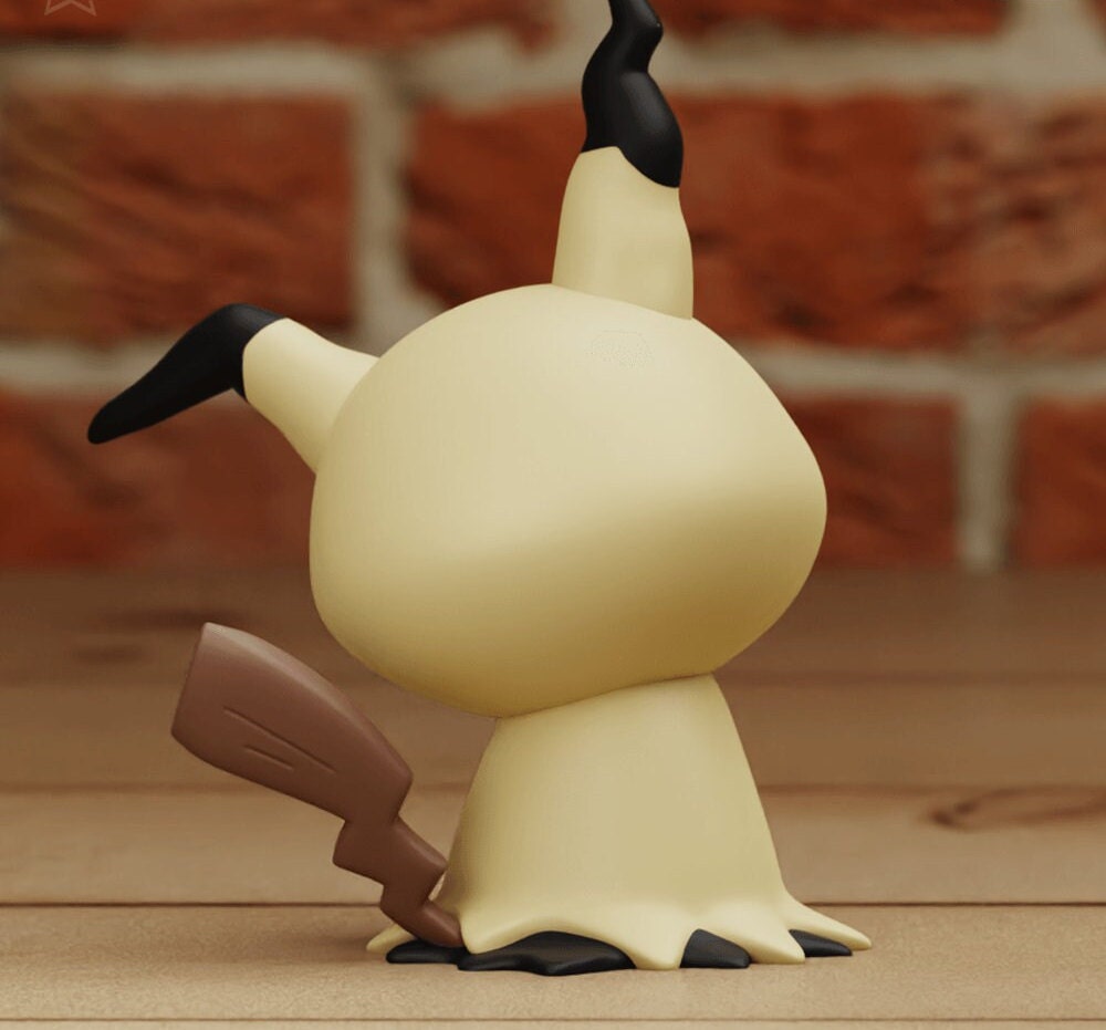 Chibi Mimikyu Ghost Pokemon Statue Figure Colour 3D Printed Desk Decoration Model Geek