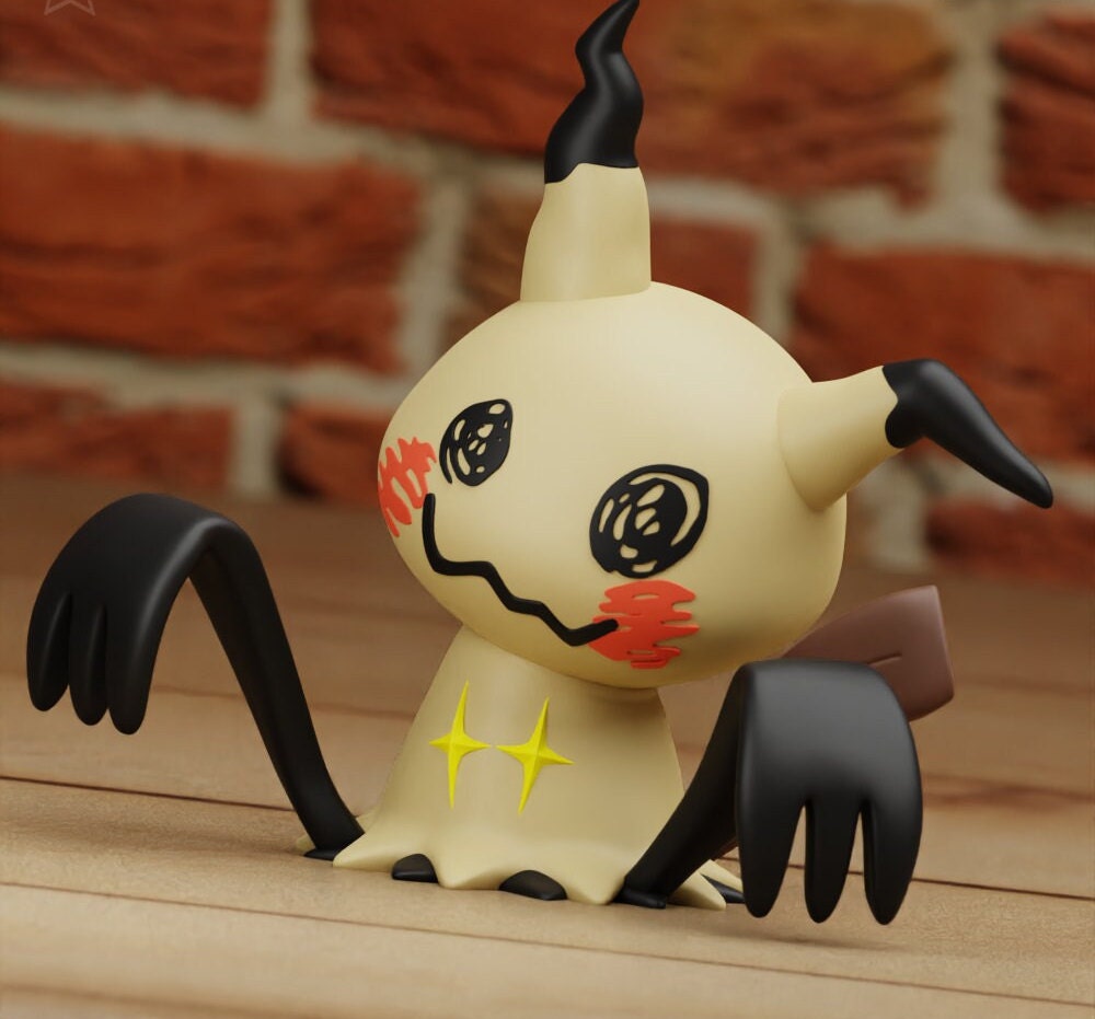 Chibi Mimikyu Ghost Pokemon Statue Figure Colour 3D Printed Desk Decoration Model Geek