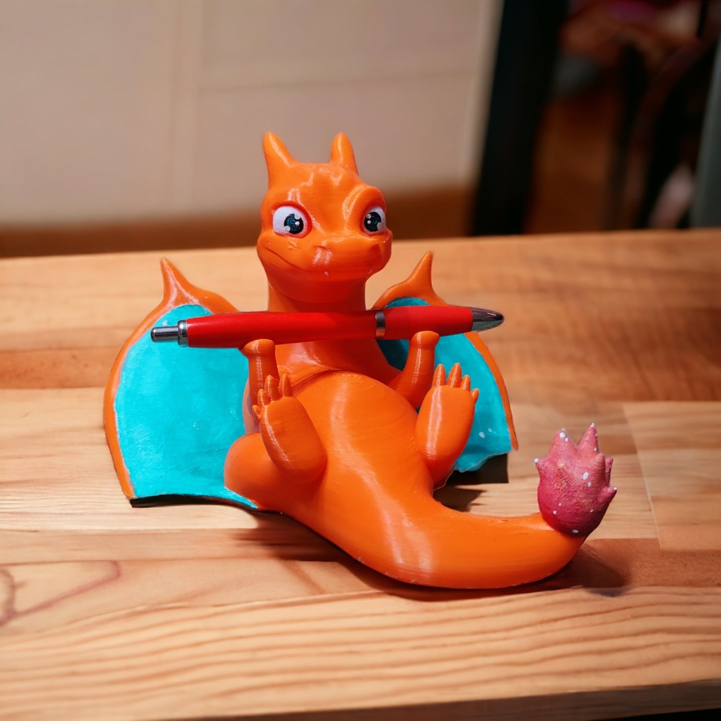 Charizard Pen Holder Desk Decoration Colour 3D Printed Pokemon Statue Figure Model