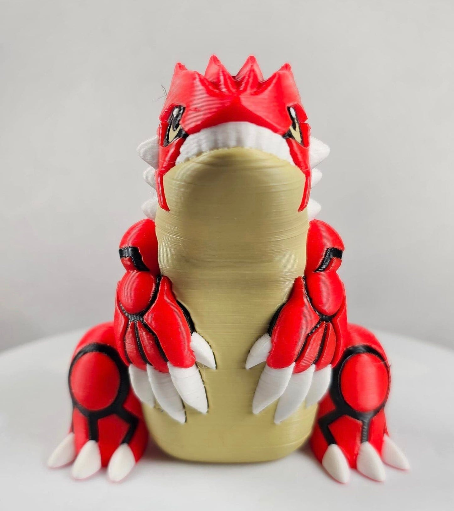 Chibi Groudon Desk Decoration Colour 3D Printed Pokemon Statue Figure Model Miniature Figurine