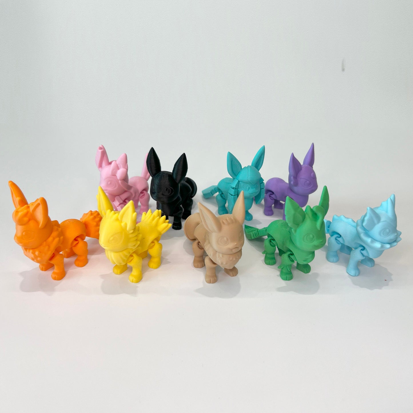 Cute Flexi Fidget Eevee Evolutions Figure Pokemon Toy Flexible Sylveon Jolteon Flareon Statue
