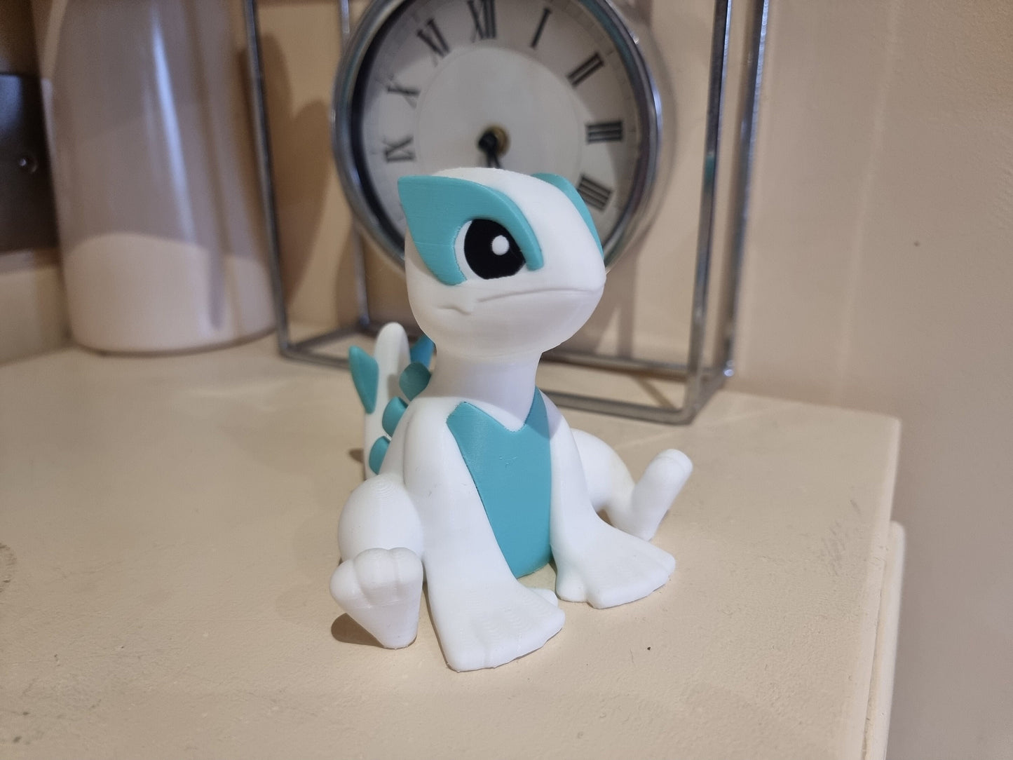 Cute Chibi Lugia Coloured 3D Printed Pokemon Statue Figure Figurine Model Deck Decoration