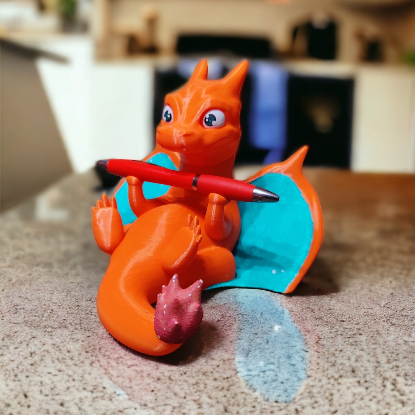 Charizard Pen Holder Desk Decoration Colour 3D Printed Pokemon Statue Figure Model