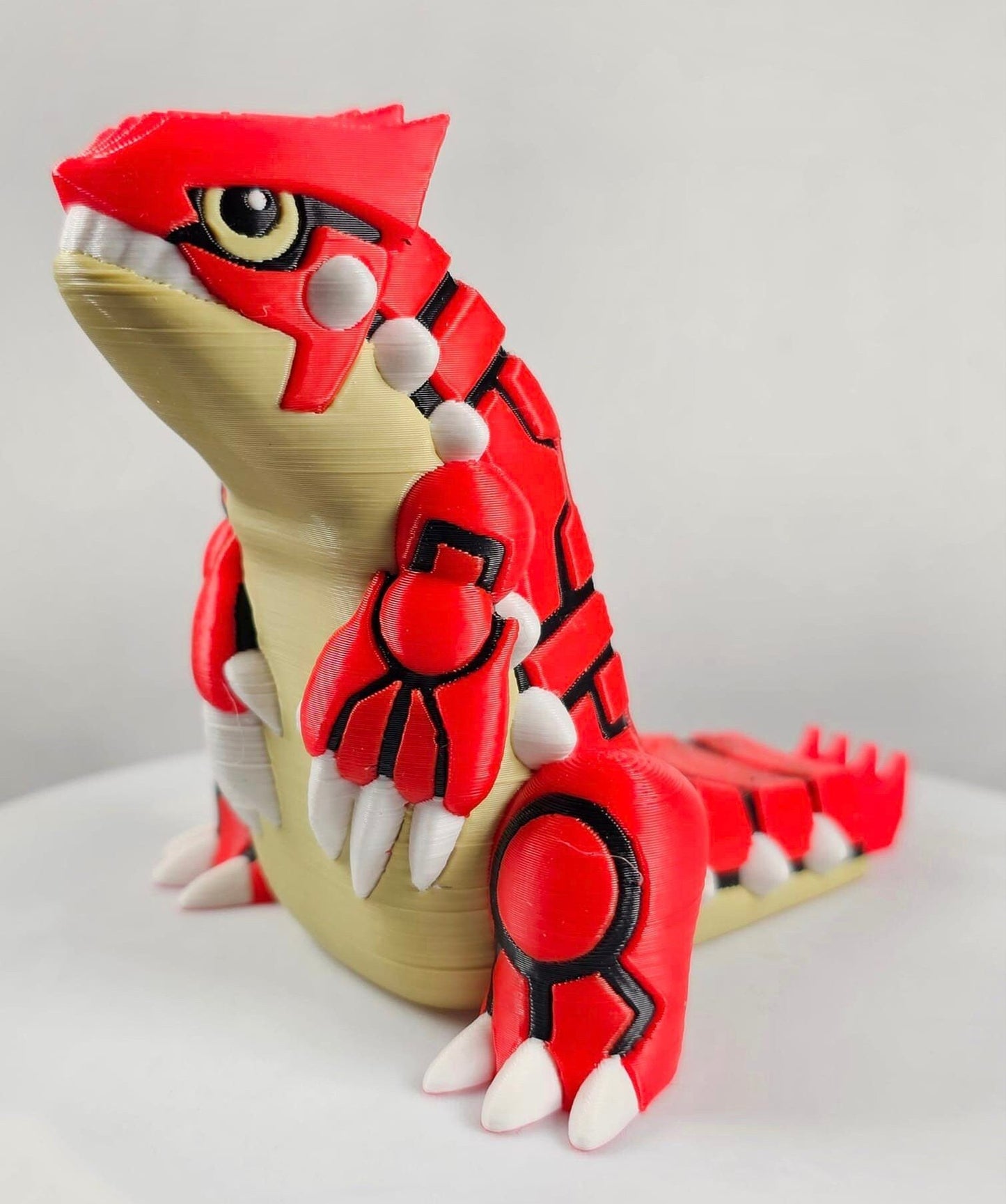 Chibi Groudon Desk Decoration Colour 3D Printed Pokemon Statue Figure Model Miniature Figurine