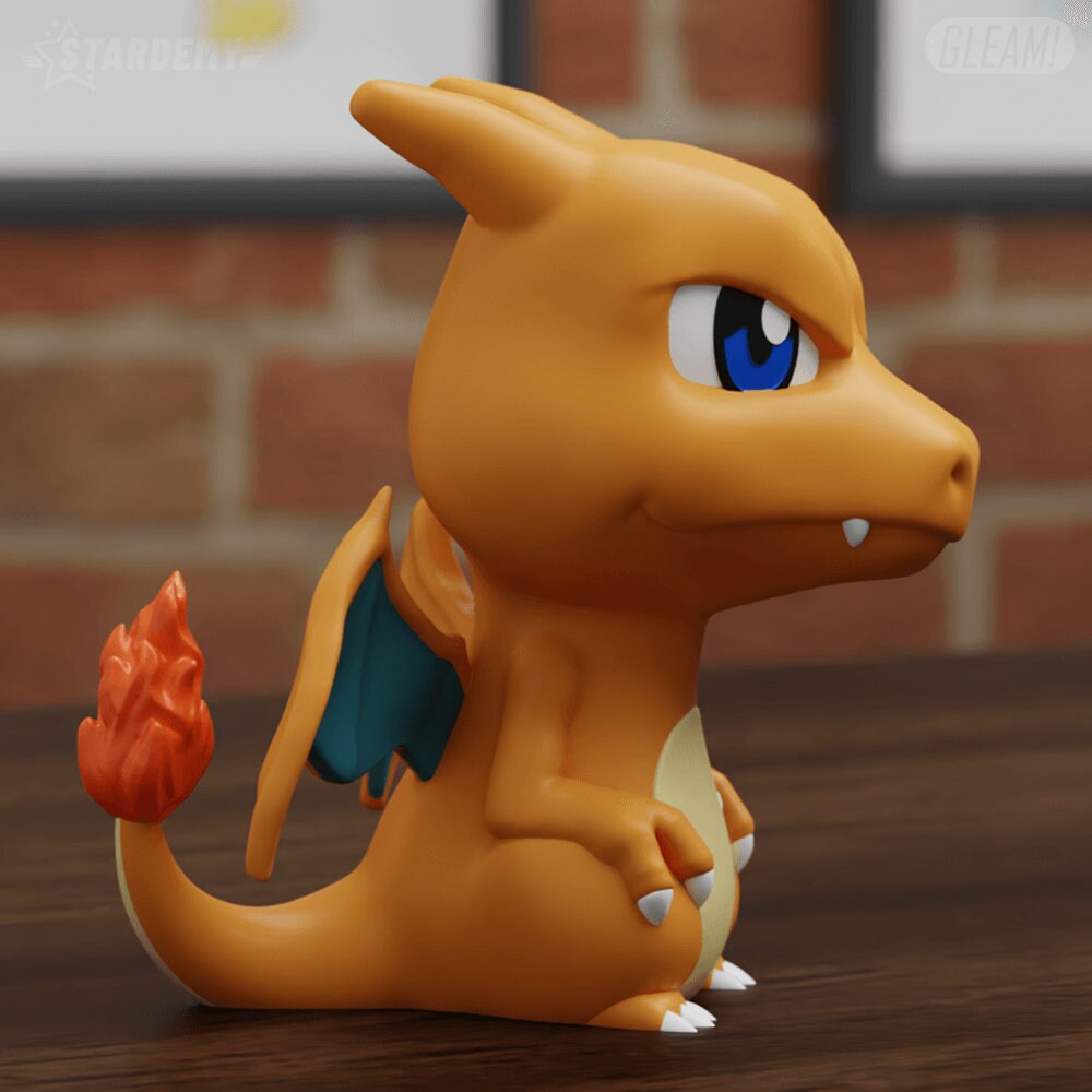 Charizard Chibi Pokemon Statue Figure Colour 3D Printed Desk Decoration Model Figurine Decor Cute