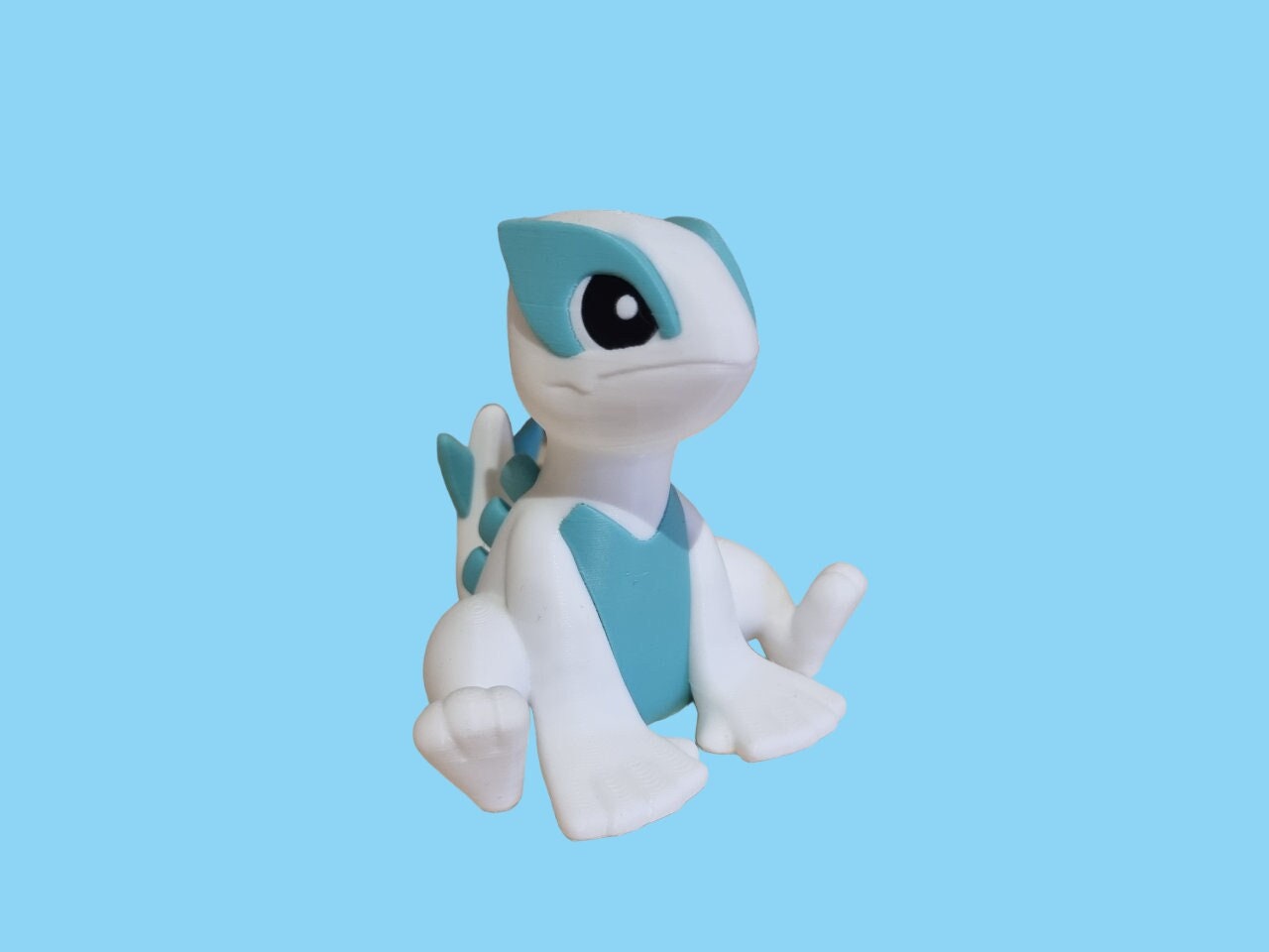 Cute Chibi Lugia Coloured 3D Printed Pokemon Statue Figure Figurine Model Deck Decoration