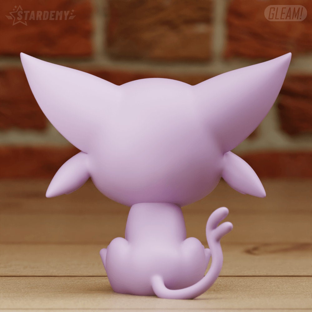 Espeon Chibi Pokemon Statue Figure Colour 3D Printed Desk Decoration Model Geek Decor Figurine