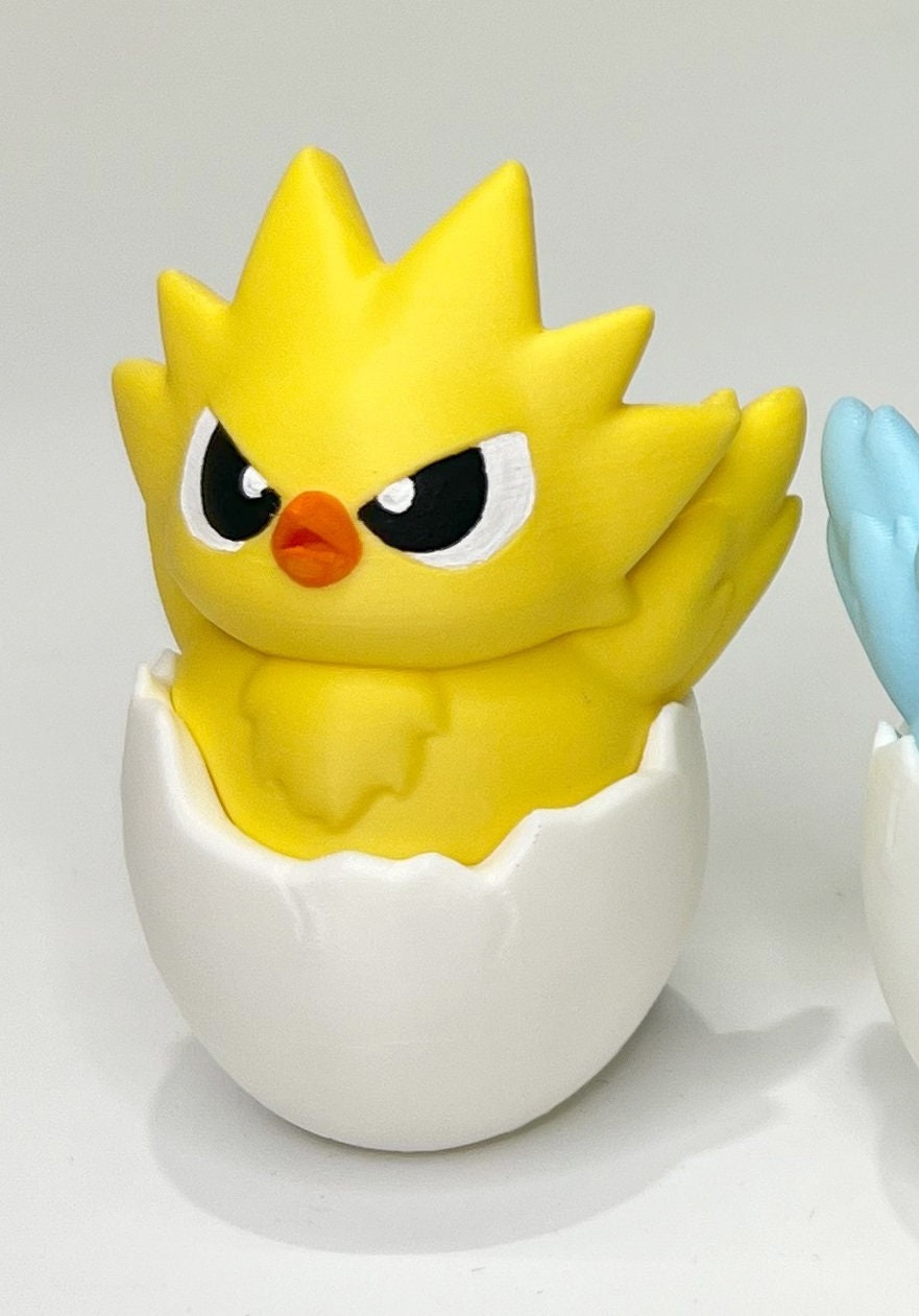 Baby Legendary Birds Eggs Zapdos Moltres Articuno Pokemon Figures Sculpture Statue Figurine