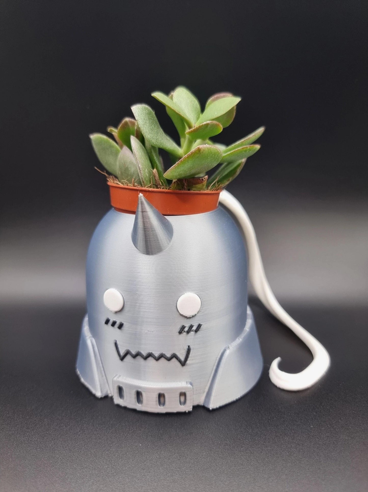 Anime Helmet Cat Plant Pot - Set Flower Succulent Planters Pen Holder Cats Armour Desk Tidy Coaster