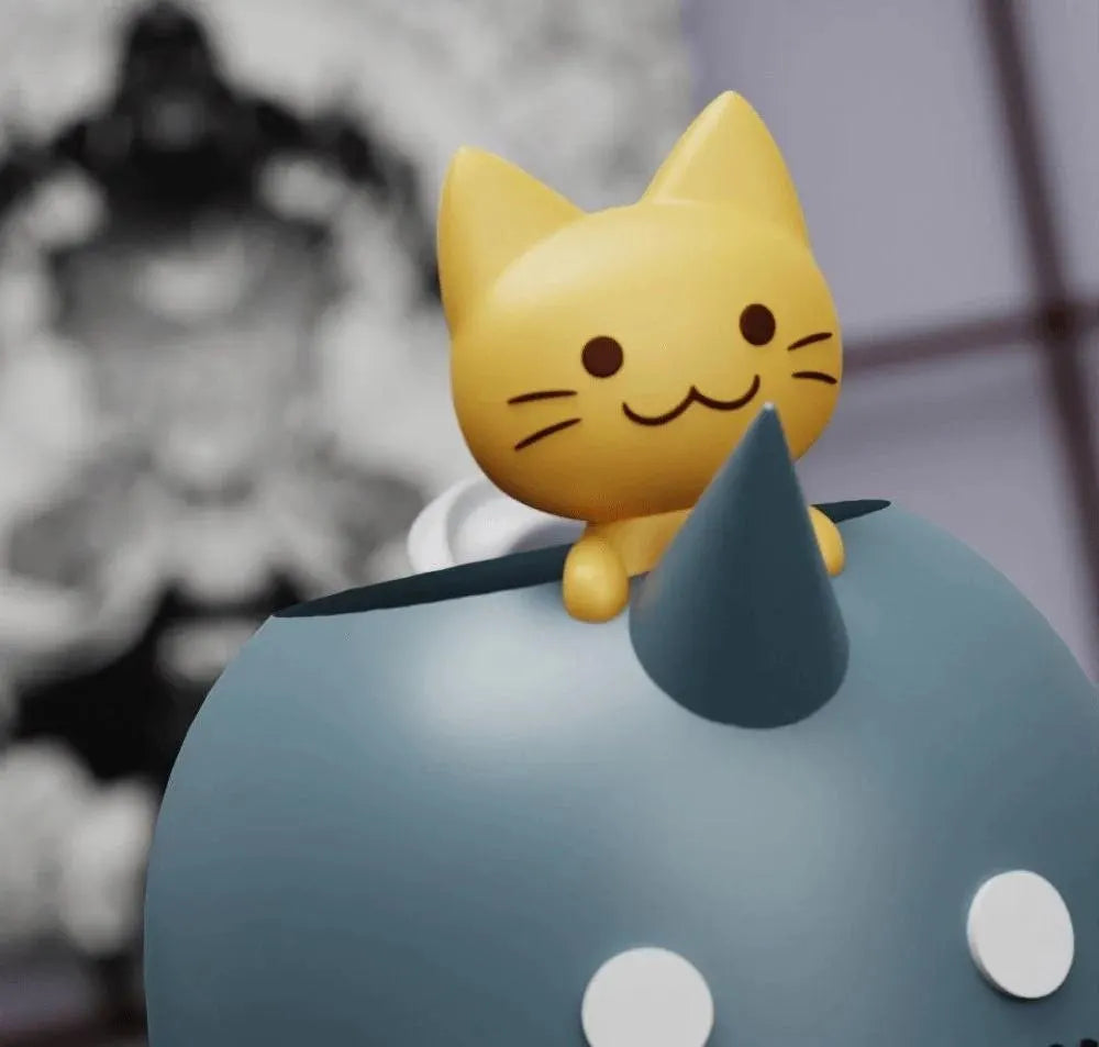 Anime Helmet Cat Plant Pot - Set Flower Succulent Planters Pen Holder Cats Armour Desk Tidy Coaster