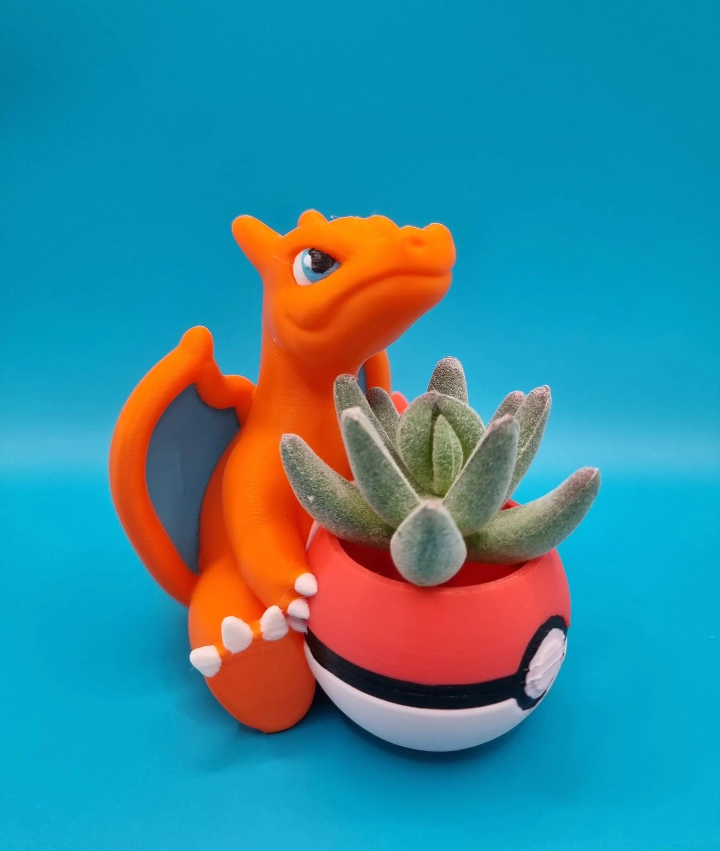 Chibi Charizard Plant Pot Pokemon Mega X Y Succulent Flower 3D Printed Vase Planters Pen Holder