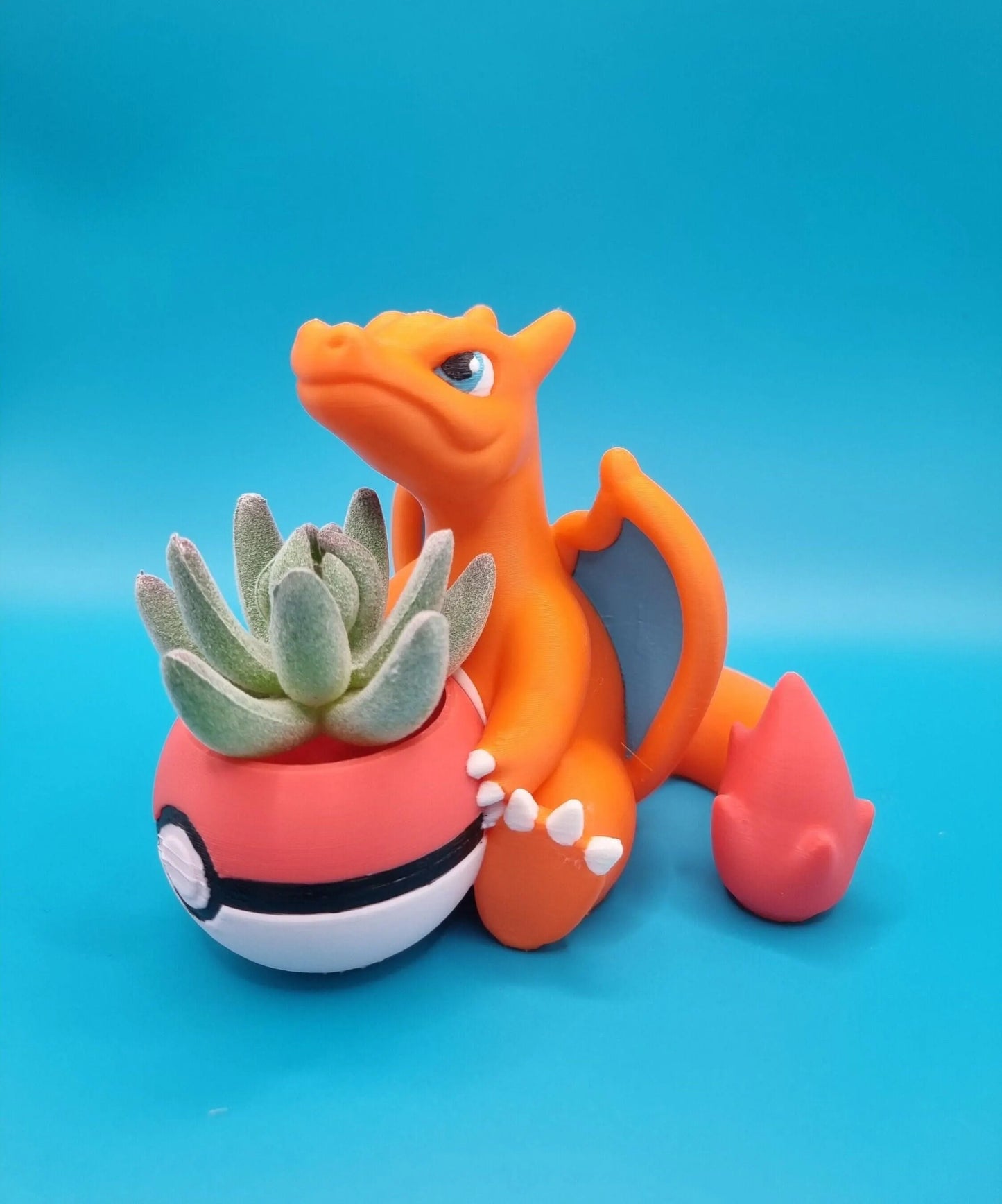 Chibi Charizard Plant Pot Pokemon Mega X Y Succulent Flower 3D Printed Vase Planters Pen Holder