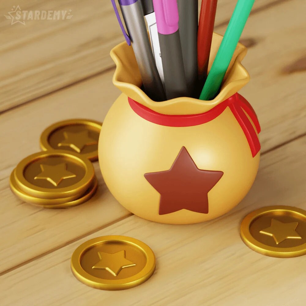 Bell Bag Plant Pot and Pen Holder Animal Crossing New Horizons Flower Succulent Planter Desk Tidy