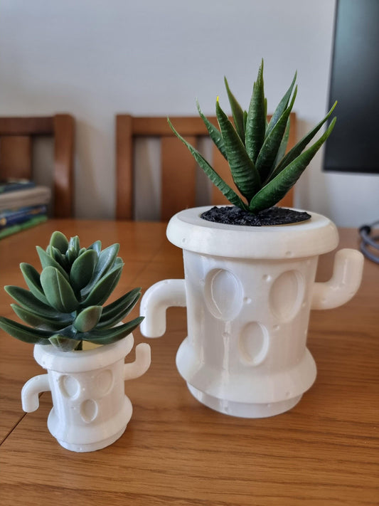 Animal Crossing Gyroid Lloid Plant Pot – Cute 3D Printed Planter for Succulents, Cacti, and Decor – Painted or Unpainted – 3 Sizes