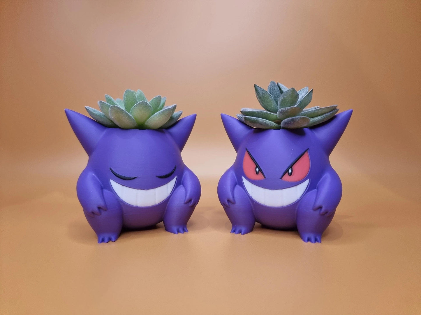 Pokemon Gengar Plant Flower Pot Succulent Colour 3D Printed Desk Tidy Pen Holder Decor - Different Sizes - Painted or Unpainted
