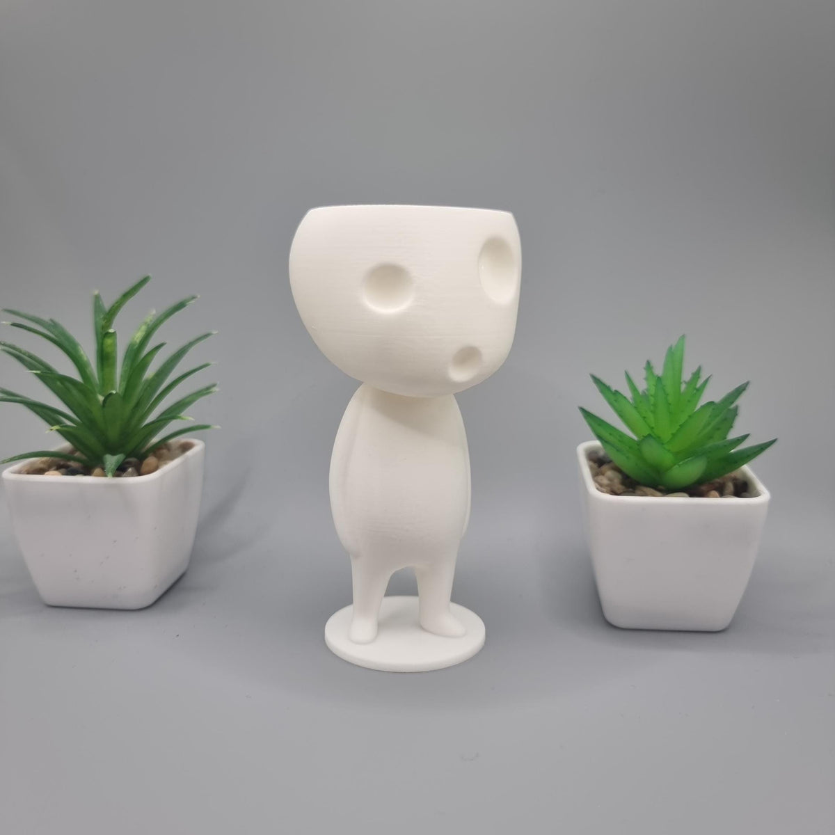 Standing Kodama Planter - Studio Ghibli Inspired - Princess Mononoke - Planters for Succulents - Tree Spirit - Indoor Plant Pot