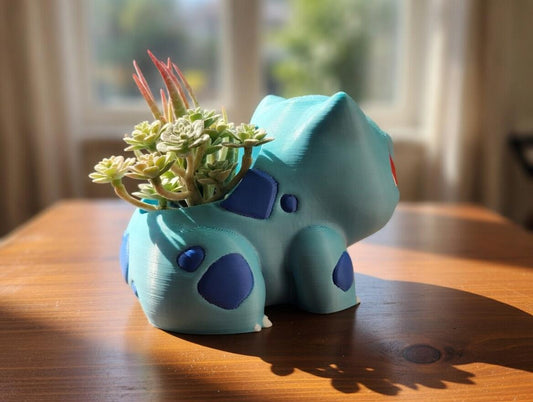 Bulbasaur Pokemon Planter | 3D Printed Plant Pot, Desk Decor Gift Geek