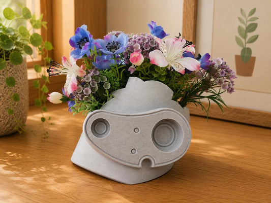 Laputa Guardian Robot Head Planter | Anime Inspired Succulent Pot | 3D Printed Plant Pot | Desk Decor |