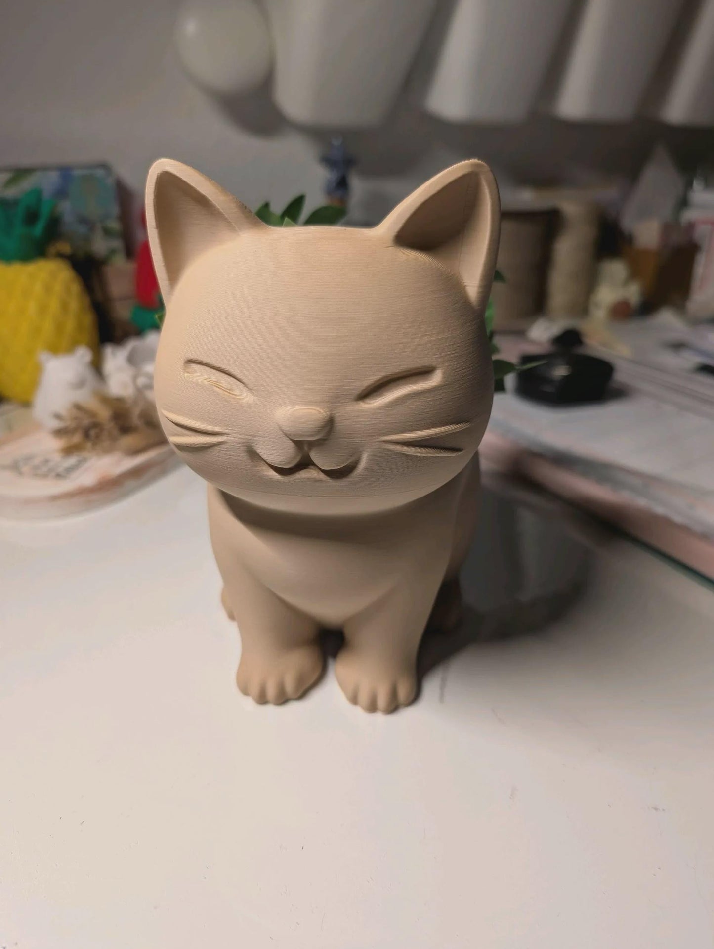 Cute Cat Planter | Kitty Plant Pot | Cat Succulent Planter | Cat Lover Gift | 3D Printed Planter | Indoor Plant Pot | Cute Desk Decor