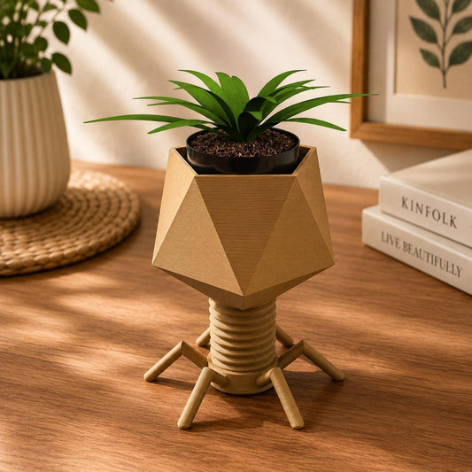 Bacteriophage Pen Holder, Science Inspired Desk Accessory, Quirky Planter, Gift for Plant Lovers, Office Supplies, Biology Decor, Custom