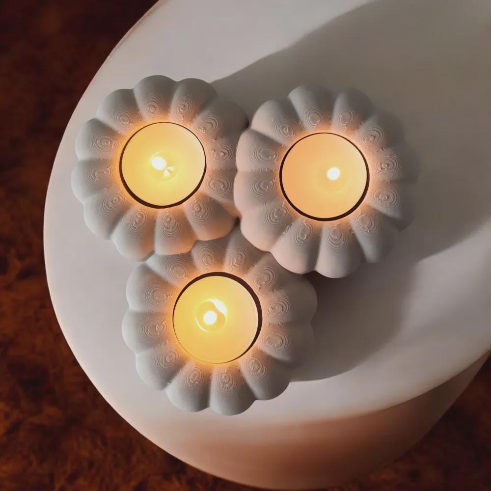 Pumpkin Tealight Holder β Autumn Candle Holder for 3 Tealights β Pumpkin Home Decor β Fall Table Decoration β Halloween Decor