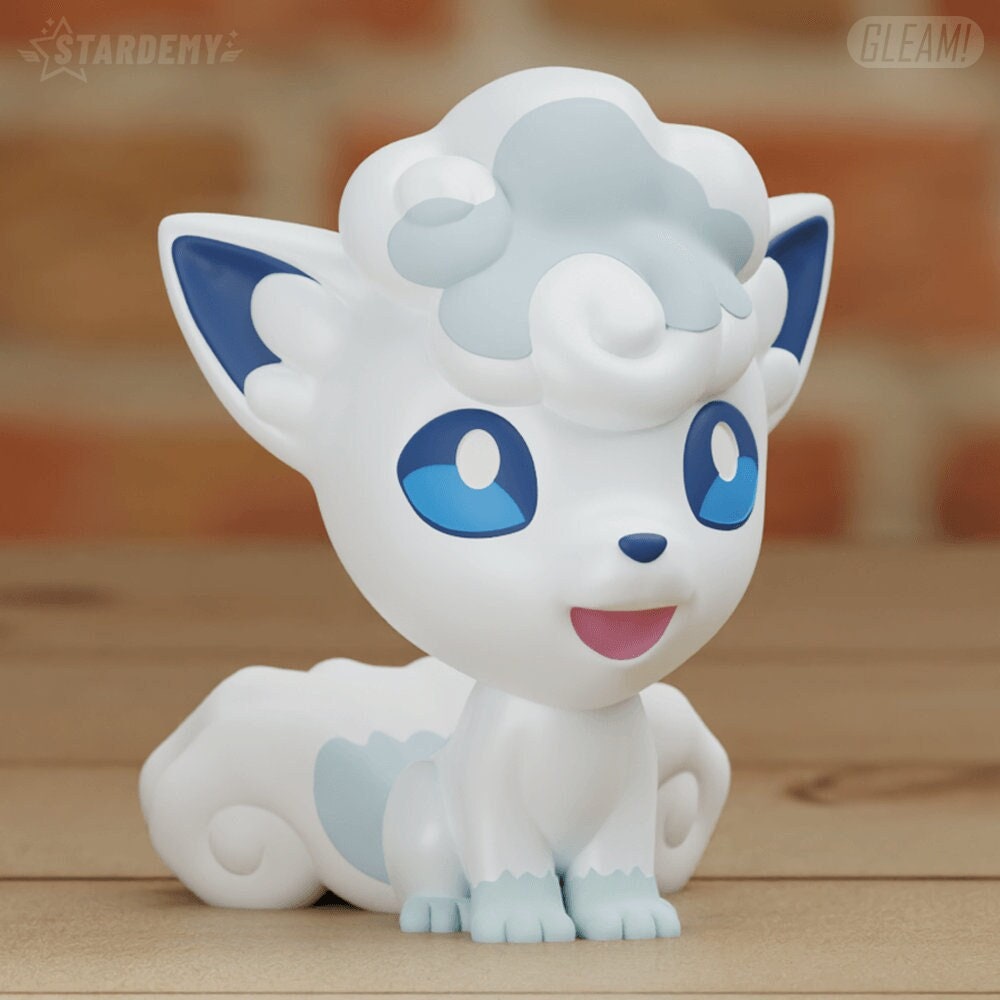 Cute Chibi Alola Vulpix 3D Printed Pokemon Statue Figure Model Desk Decoration Decor Geek