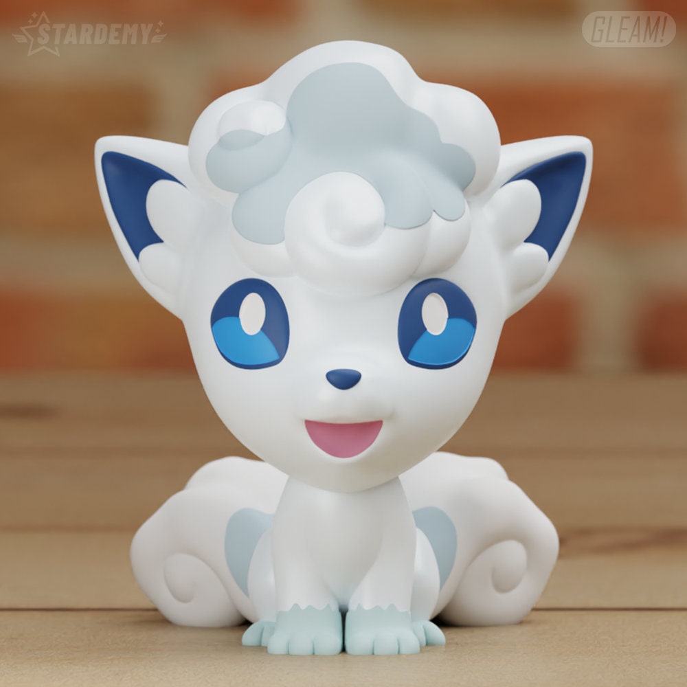 Cute Chibi Alola Vulpix 3D Printed Pokemon Statue Figure Model Desk Decoration Decor Geek