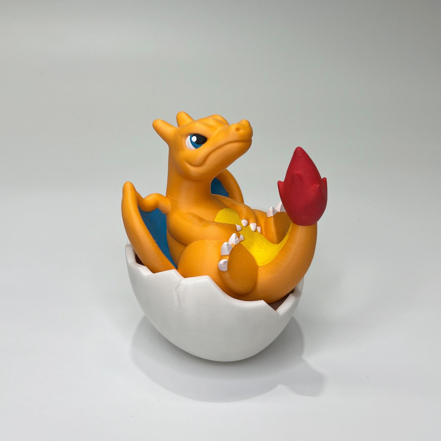 Baby Mega Charizard X Y Egg Pokemon 3D Printed Figures Sculpture Statue Easter Figurine Miniature