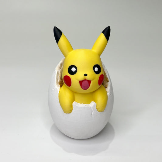 Baby Pikachu Easter Egg  Pokemon 3D Printed Figures Sculpture Statue Display Gift Minature Figurine