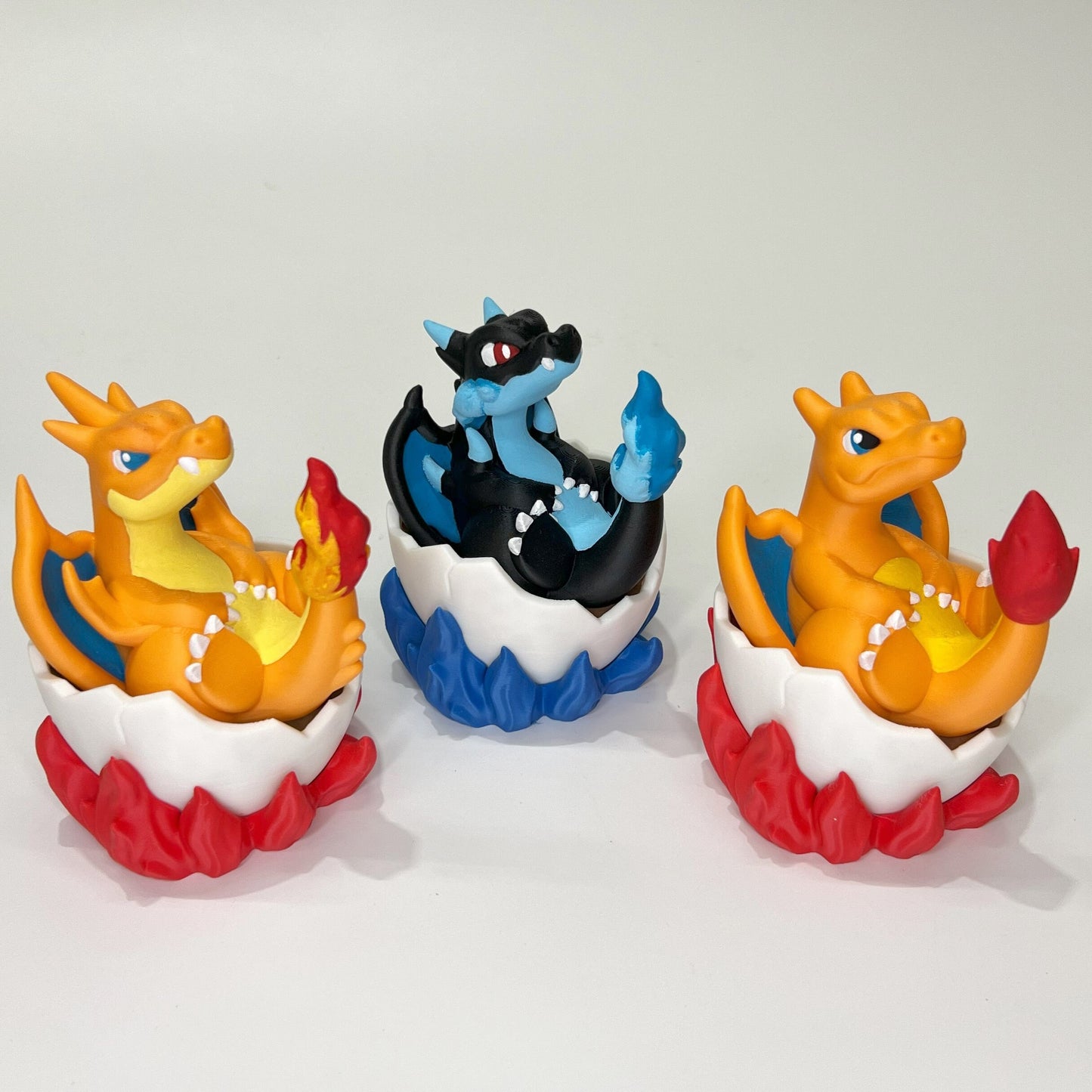 Baby Mega Charizard X Y Egg Pokemon 3D Printed Figures Sculpture Statue Easter Figurine Miniature