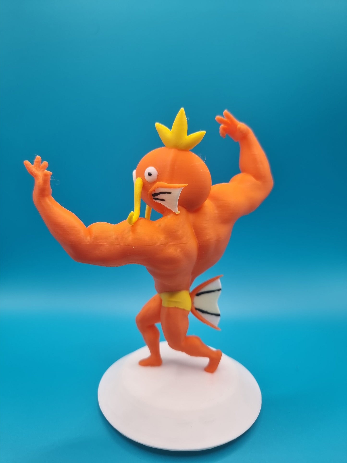 Ultra Swole Magikarp Statue Painted 3D Printed Pokemon Figure Figurine Model