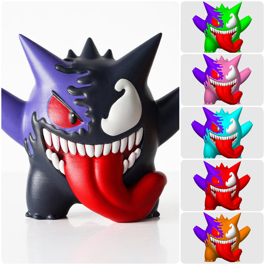 Venom Gengar Pokemon Figure 'Choose your Symbiote Colour' 3D Printed Statue Desk Decoration Figure