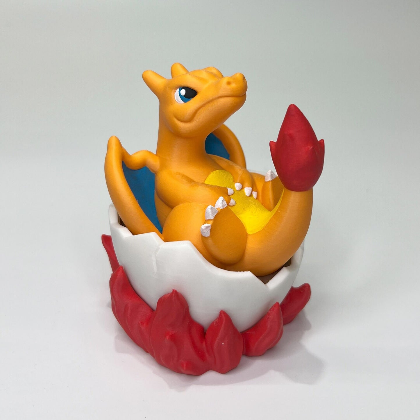 Baby Mega Charizard X Y Egg Pokemon 3D Printed Figures Sculpture Statue Easter Figurine Miniature