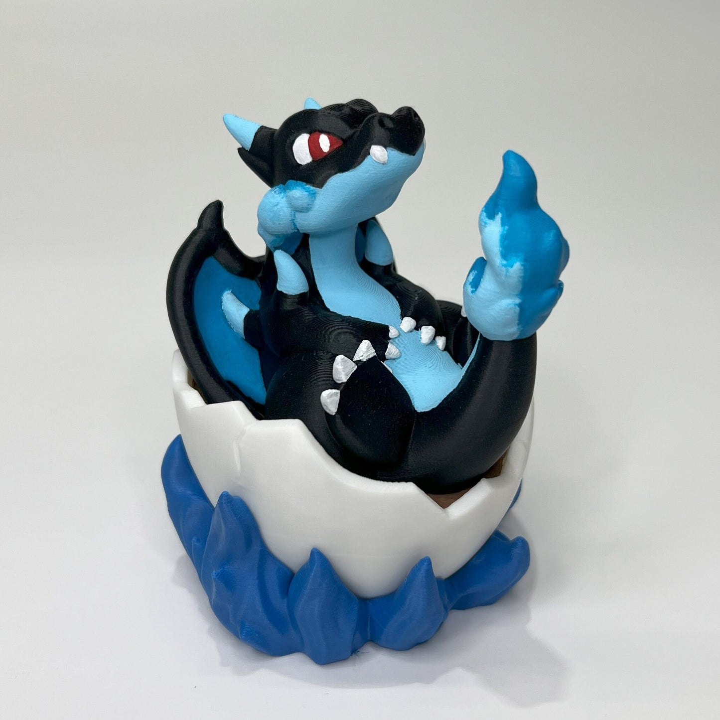 Baby Mega Charizard X Y Egg Pokemon 3D Printed Figures Sculpture Statue Easter Figurine Miniature