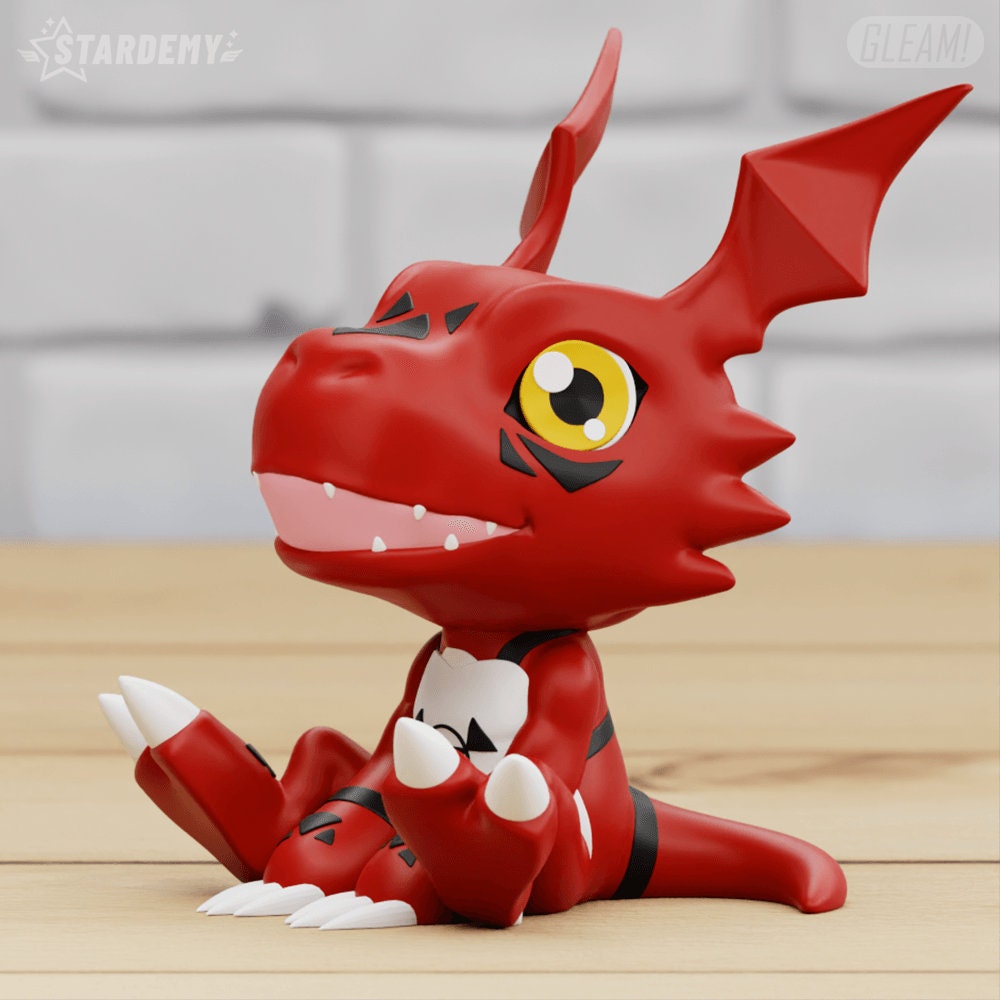 Guilmon Chibi Digimon Tamers Colour 3D Printed Figurine Anime Figure Statue Ornament Minature