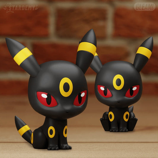 Chibi Umbreon Shiny Pokemon Statue Figure Colour 3D Printed Desk Decoration Model Decor Figurine