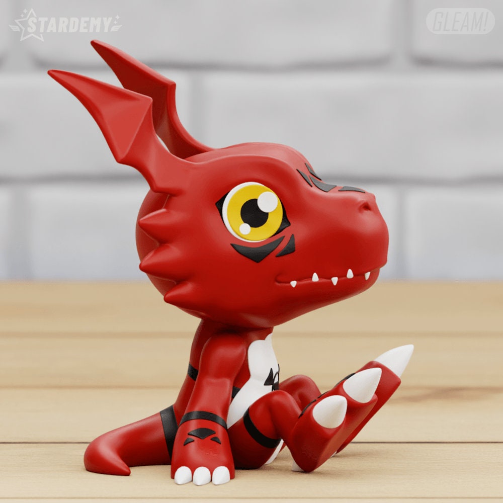 Guilmon Chibi Digimon Tamers Colour 3D Printed Figurine Anime Figure Statue Ornament Minature