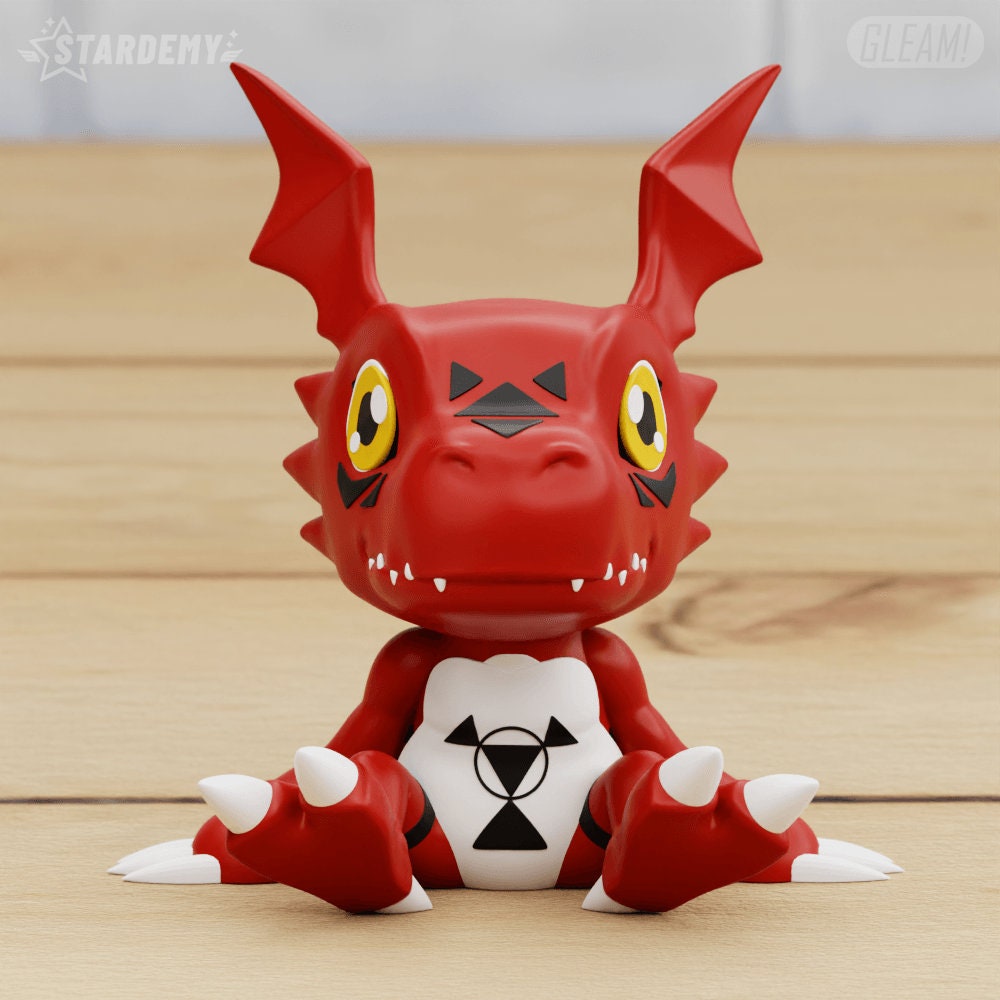 Guilmon Chibi Digimon Tamers Colour 3D Printed Figurine Anime Figure Statue Ornament Minature